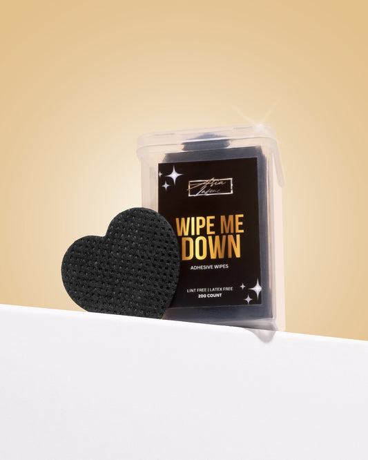 “Wipe Me Down” Adhesive Wipes
